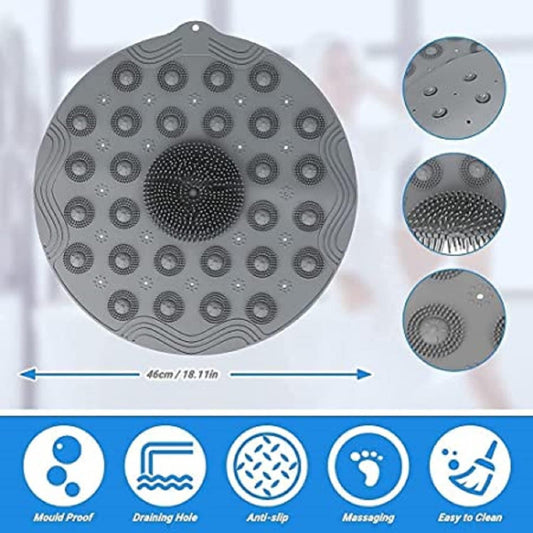 Anti-Slip Bathroom Mat With Foot Scrubber (BUY 1 GET 1 FREE)🔥