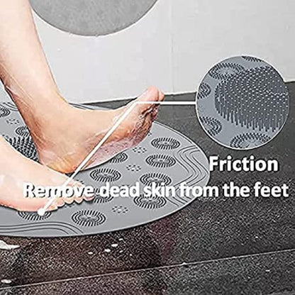 Anti-Slip Bathroom Mat With Foot Scrubber (BUY 1 GET 1 FREE)🔥